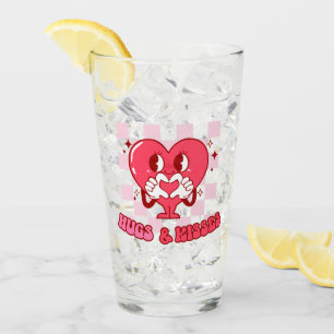 "Hugs and Kisses"   Niedliches und liebenswertes r Glas