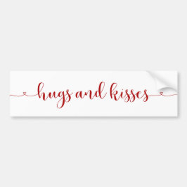 Hugs and Kisses Valentine's Day Autoaufkleber