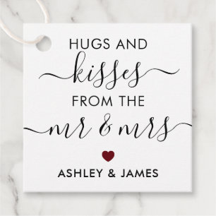 Hugs and Kisses von Herrn und Frau Tag, Burgund Geschenkanhänger