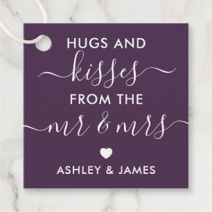 Hugs and Kisses von Mr. und Mrs. Deep Lila Geschenkanhänger
