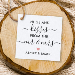 Hugs and Kisses von Mr. und Mrs. Tag, Pink Geschenkanhänger