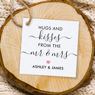 Hugs and Kisses von Mr. und Mrs. Tag, Pink Geschenkanhänger