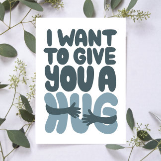Hugs Beileid Grußkarte Karte