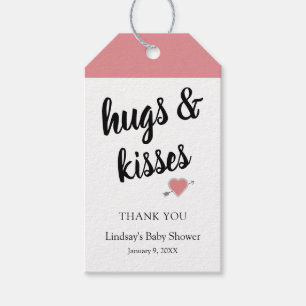 Hugs & Kisses danke dir Baby Shower Geschenktasten Geschenkanhänger
