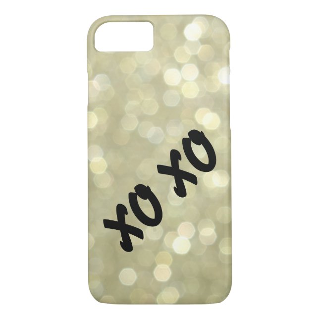 Hugs & Kisses Gold iPhone 7 Fall Case-Mate iPhone Hülle (Rückseite)