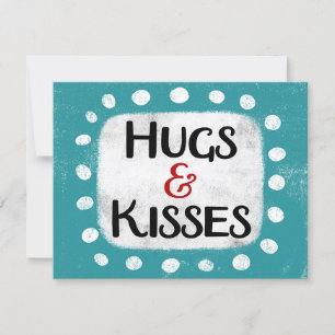 Hugs & Kisses Grußkarte Karte