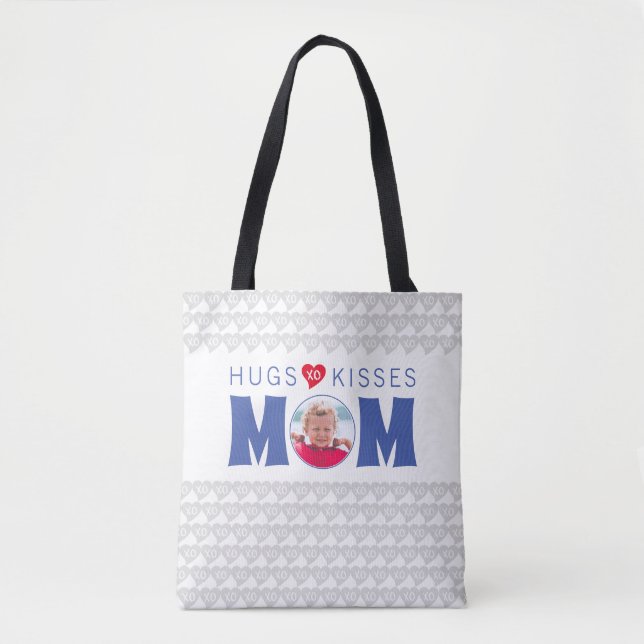 Hugs Kisses Mama Custom Foto Tasche (Vorderseite)