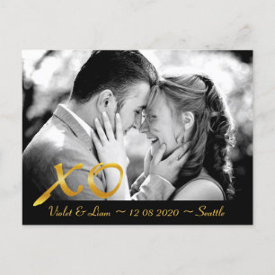Hugs & Kisses Save the Date Ankündigungspostkarte