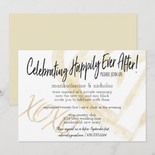 Hugs, Kisses und Hearts Post Wedding Party Einladung