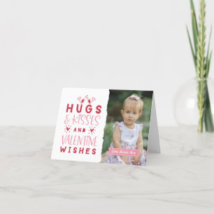 Hugs & Kisses & Valentine's Wish Feiertagskarte