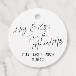 Hugs & Kisses von Mr. und Mrs Simple Elegant Geschenkanhänger