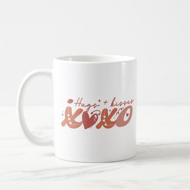 Hugs Kisses XOXO Kaffeetasse (Links)