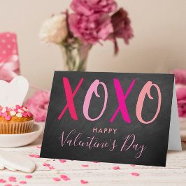 Hugs & Kisses (XOXO) Moderner Valentinstag Feiertagskarte