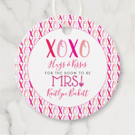 Hugs & Kisses (XOXO) Valentine's Day Bridal Shower Geschenkanhänger