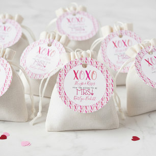 Hugs & Kisses (XOXO) Valentinstag Brautparty Geschenkanhänger