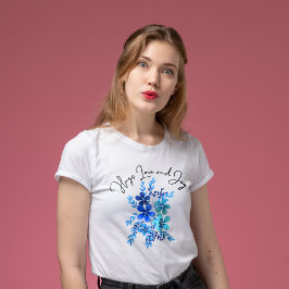 Hugs Liebe und Joy, Blumen T-Shirt