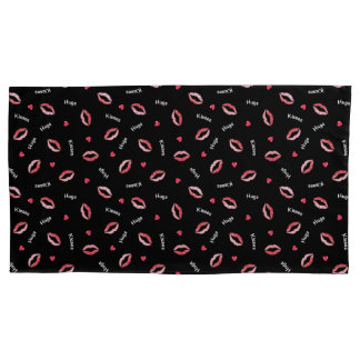 Hugs & Lip Kisses der Liebe Kissenbezug