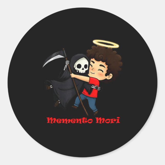 Hugs - Memento Mori  Runder Aufkleber (Vorderseite)