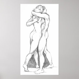 Hugs Poster Love Embrace Hug Abbildung Zeichnend