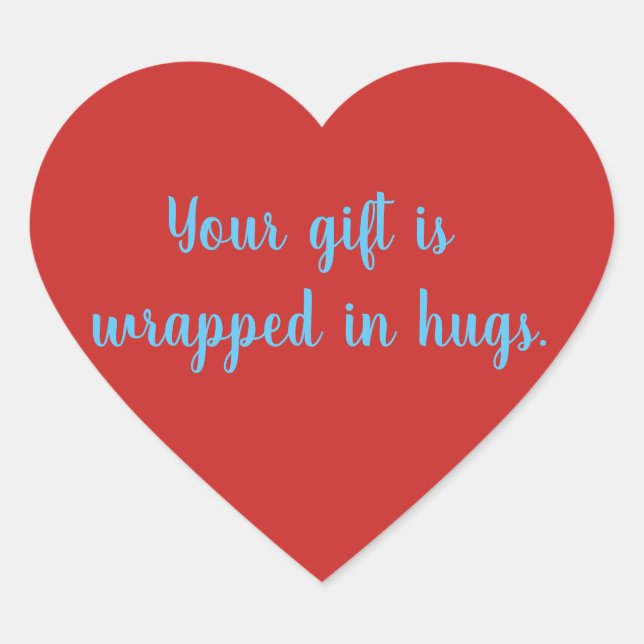 Hugs quote Heart Sticker (Vorderseite)