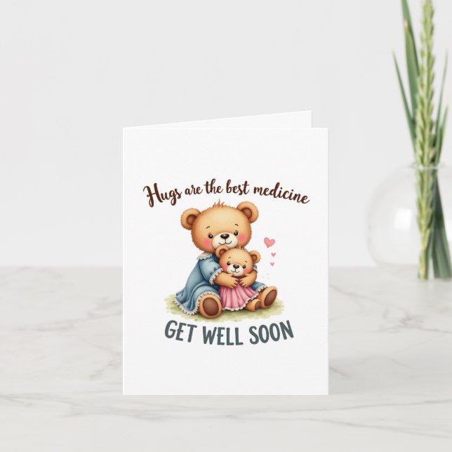 Hugs sind besser als Medikamentenkarte Karte (Vorderseite)