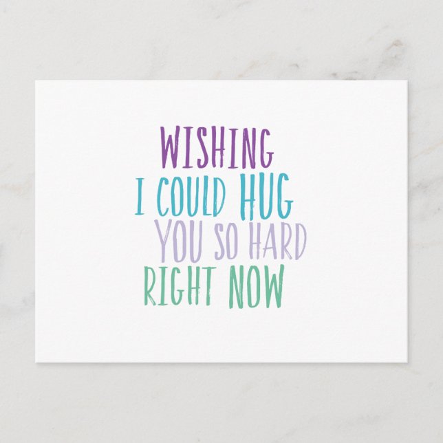 Hugs so harte Postkarte (Vorderseite)