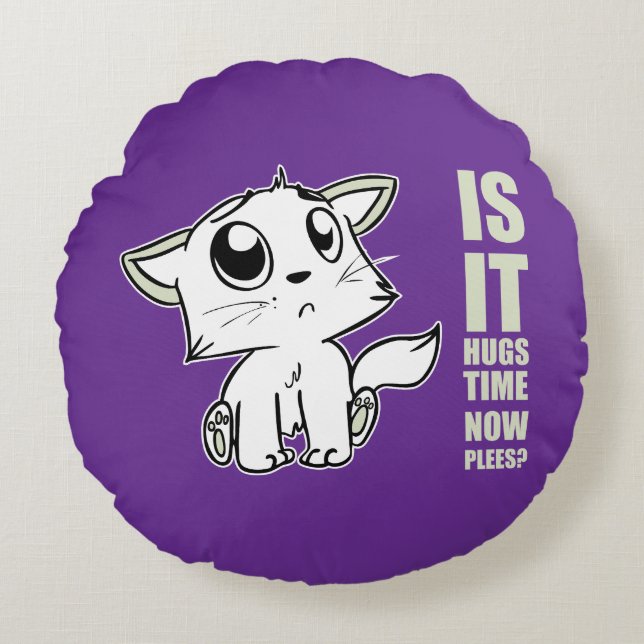 Hugs time rundes kissen (Vorderseite)