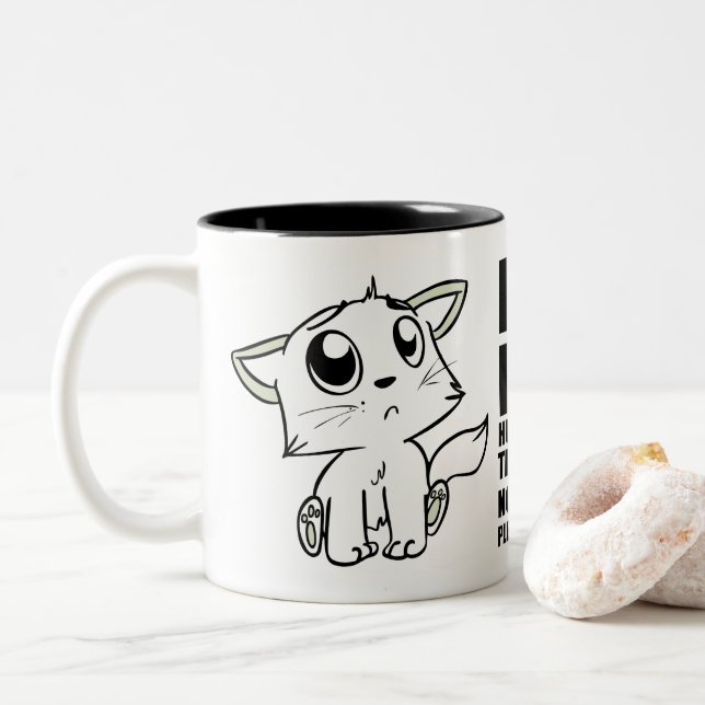 Hugs time zweifarbige tasse (Mit Donut)
