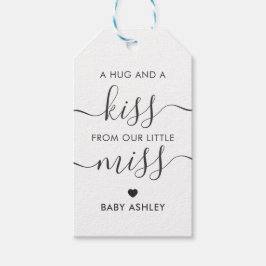 Hugs und Kiss von unserer kleinen Miss, Babydusche Geschenkanhänger
