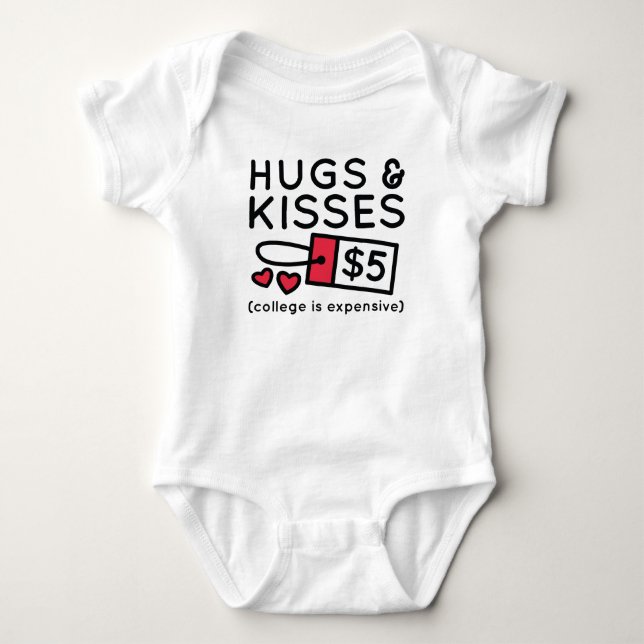 Hugs und Kisses Baby Strampler (Vorderseite)