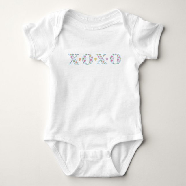 Hugs und Kisses Baby Valentine Bodysuit Baby Strampler (Vorderseite)