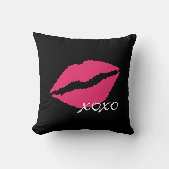 Hugs und Kisses Kissen (Vorderseite)