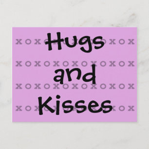 Hugs und Kisses Postkarte