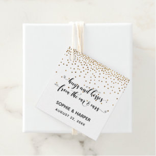 Hugs und Kisses von Herrn & Frau Hearts Confetti Geschenkanhänger