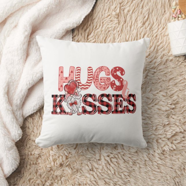 Hugs und Küsse Personalisierte Valentine Kissen (Decke)