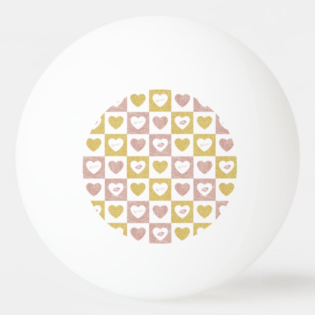 Hugs und Küsse Tischtennisball (Vorderseite)