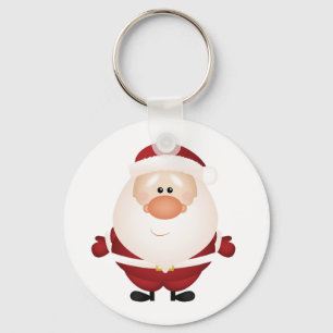 Hugs vom Santa Claus Button Schlüsselanhänger