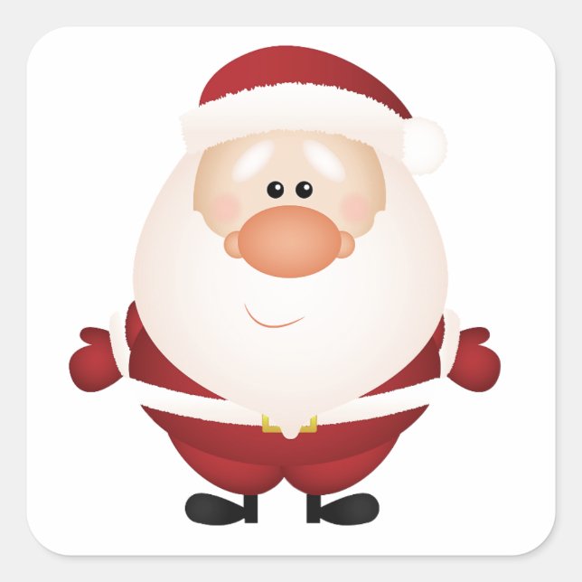 Hugs vom Weihnachtsaufkleber Quadratischer Aufkleber (Vorderseite)