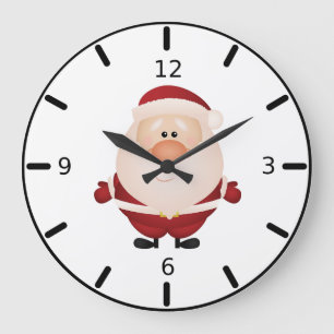 Hugs vom Weihnachtsmann Große Wanduhr