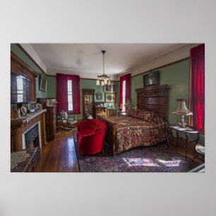 Huguette Clarks Schlafzimmer — Butte Montana Poster