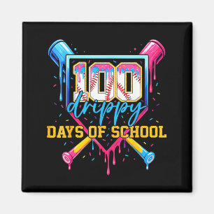 Hugvyn 100 triefende Schultage Baseball Eiscreme Magnet