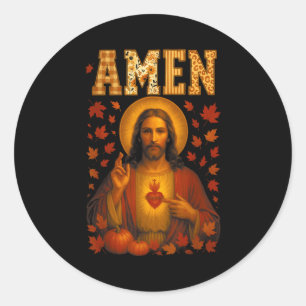 Hugvyn Amen Fall Jesus Christliche Bibelverse Als Runder Aufkleber