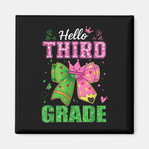 Hugvyn Back To School_ Hallo dritte Klasse Schleif Magnet