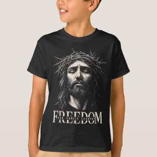 Hugvyn Dom Jesus Christliches Gesicht Krone Gott F T-Shirt