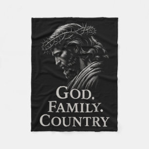 Hugvyn Gott Familie Land Jesus Christlicher Glaube Fleecedecke