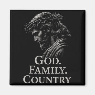 Hugvyn Gott Familie Land Jesus Christlicher Glaube Magnet