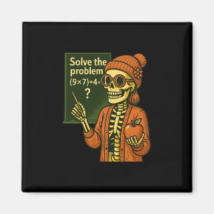 Hugvyn Halloween Skelett Sechs Sieben 67 Meme Pemd Magnet