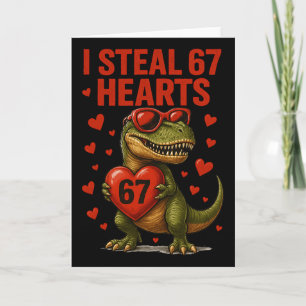 Hugvyn ich stehle 67 Herzen Valentinstag Dinosauri Karte