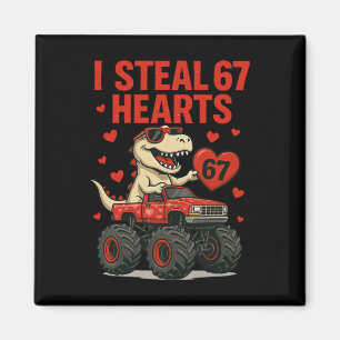 Hugvyn ich stehle 67 Herzen Valentinstag Dinosauri Magnet