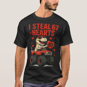 Hugvyn ich stehle 67 Herzen Valentinstag Dinosauri T-Shirt